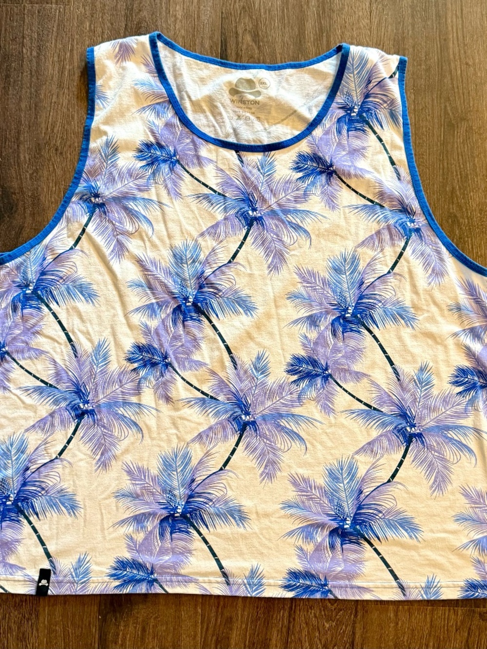 Winston Men's Big & Tall Tropical Tank Top - Blue/Purple/White - Size 3XL